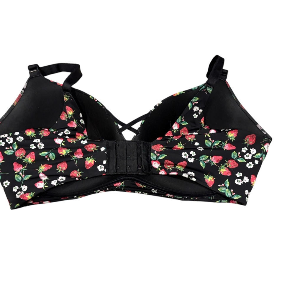 TORRID Women’s Perfect T-Shirt Bra Strawberry Bloom Rich Black Size 38DDD - Picture 5 of 10